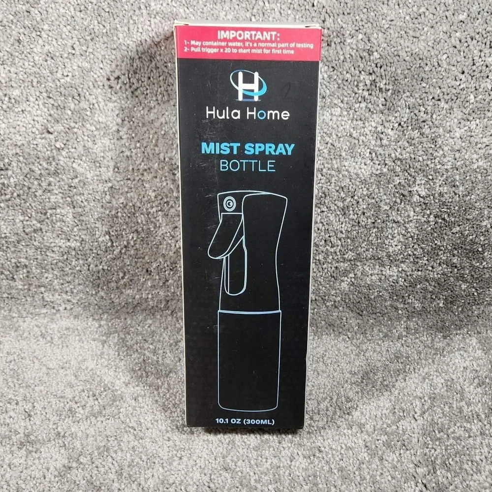 Hula Home Mist Spray Bottle Black Continuous Fine Mist 10.1oz /300ml